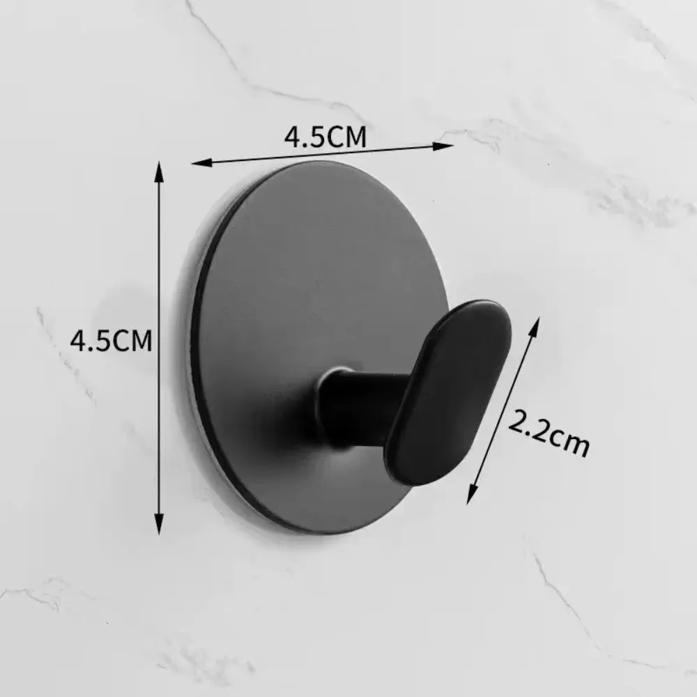 3pcs Multi-purpose Stainless Steel Wall Hooks Rust Proof Adhesive Hooks Bathroom Clothes Hooks Organization Accessory