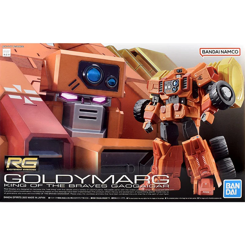 Spot Direct Delivery Bandai Original Anime The King of Braves GaoGaiGar Model RG GOLDYMARG Action Figure Assembly Toys For Kids