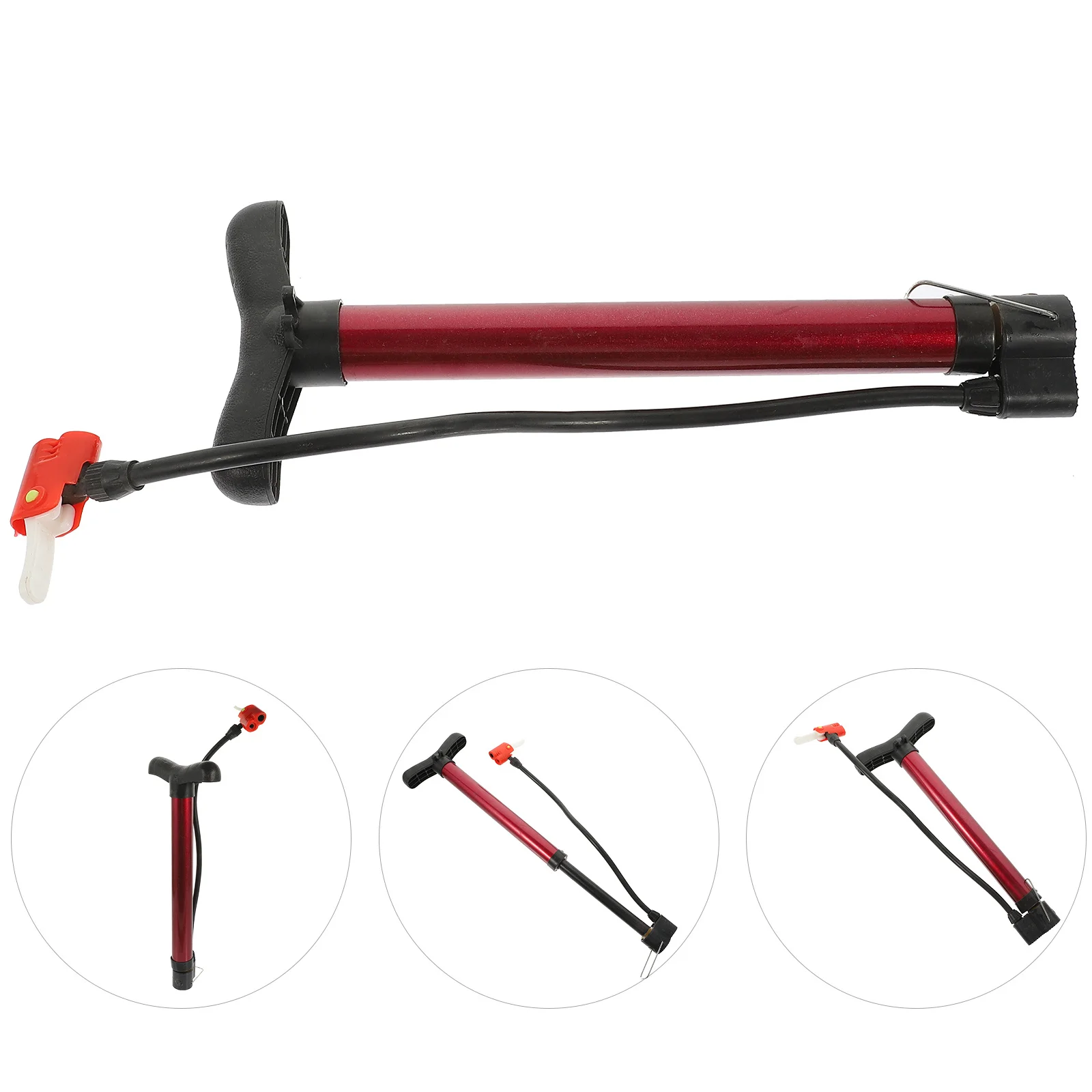 

Portable Bike Tire Foot Pump Compact Lightweight Anti-Slip Pedal Easy Carry Durable Inflation Tool for Bicycle Motorcycle Ball