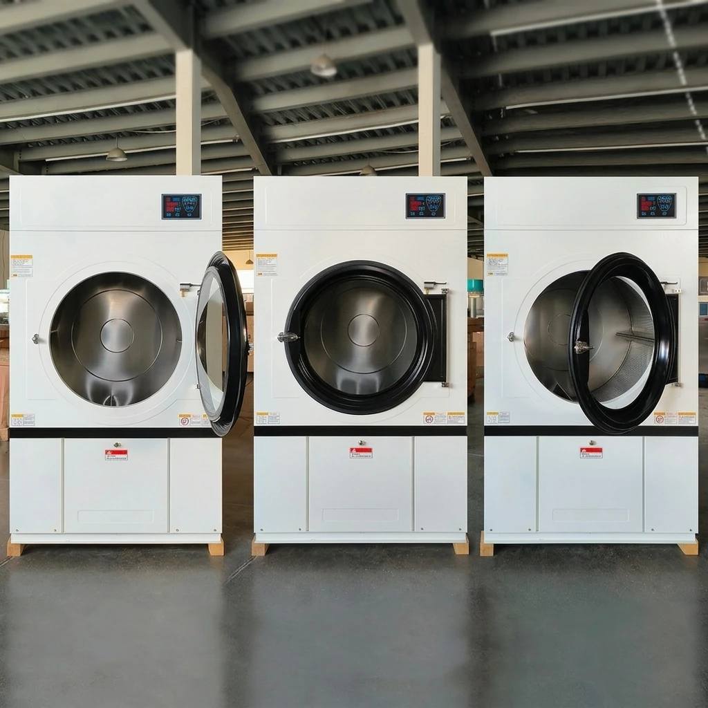 Stainless Steel Industrial Tumble Dryer Electric Steam Gas Heating 25kg Capacity Motor for Hotel Laundry Factory Equipment