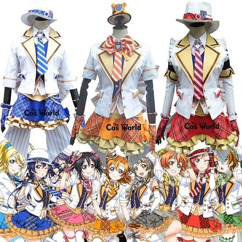 Love Live SIF 2 Arcade Game Blazer and Hat 9 Characters Kousaka Honoka Minami Kotori Sonoda Umi Ayase Eli Anime Cosplay Costumes