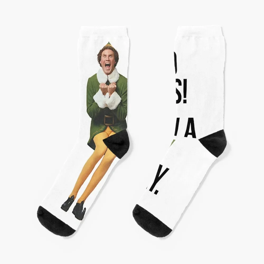 

Womens Music Will Ferrell Buddy The Elf From Elf The Movie Gifts Music Fan Socks Children's floral Men Socks Women's