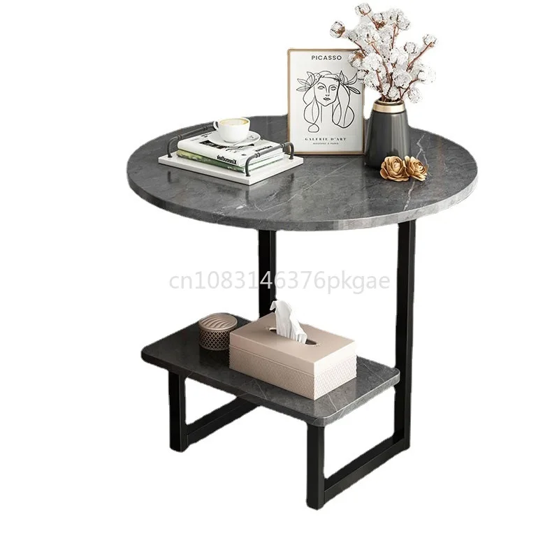 Nordic Light Luxury Coffee Table Modern Simple Creative Small Table Side A Few Tables Home Living Room Double-layer Furniture