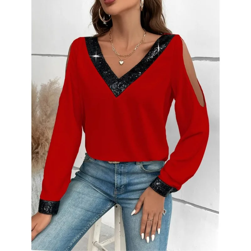 

Plus Size 1XL-5XL Women V-neck Short Sleeve Shirts Blouse Ladies Loose Casual T Shirts Off Shoulder Lady Pullovers Tee