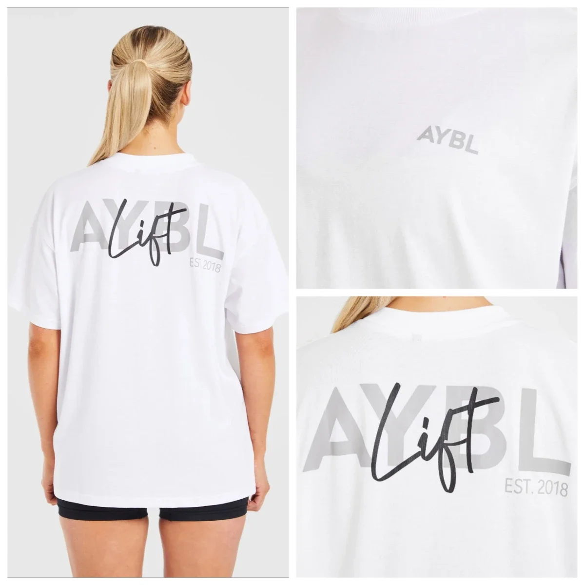 25 novedad de verano en Camiseta de algodón para hombres y mujeres, camiseta de alta calidad con estampado de letras AYBL, Top deportivo de manga corta con cuello redondo a la moda