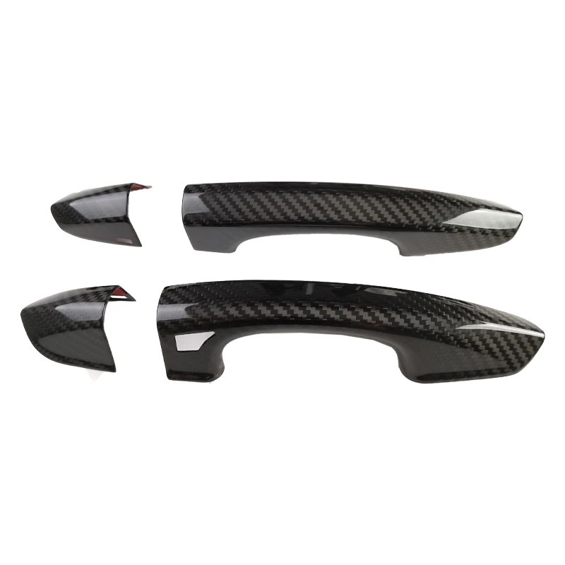 Carbon Fiber Door Handle Cover Trims For Ford Mustang GT350 GT Exterior Accessories Outlet Store Two-Door Car