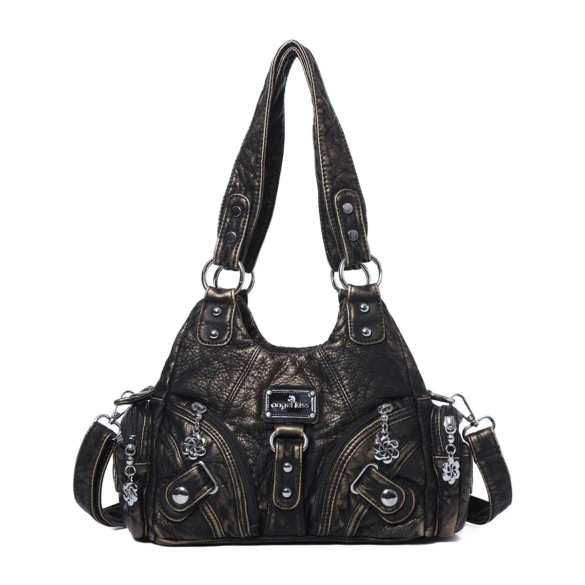 Handtassen voor dames Kleine schoudertas Zachte draagtas Mode Satchel Crossbody schoudertas met meerdere zakken Telefoonpakket - afbeelding 2