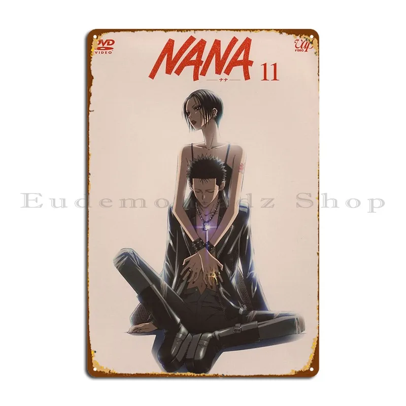 Nana Anime Inspired Anime Masterpiece Metal Plaque Poster Garage Customize Wall Decor Garage Decoration Tin Sign Poster