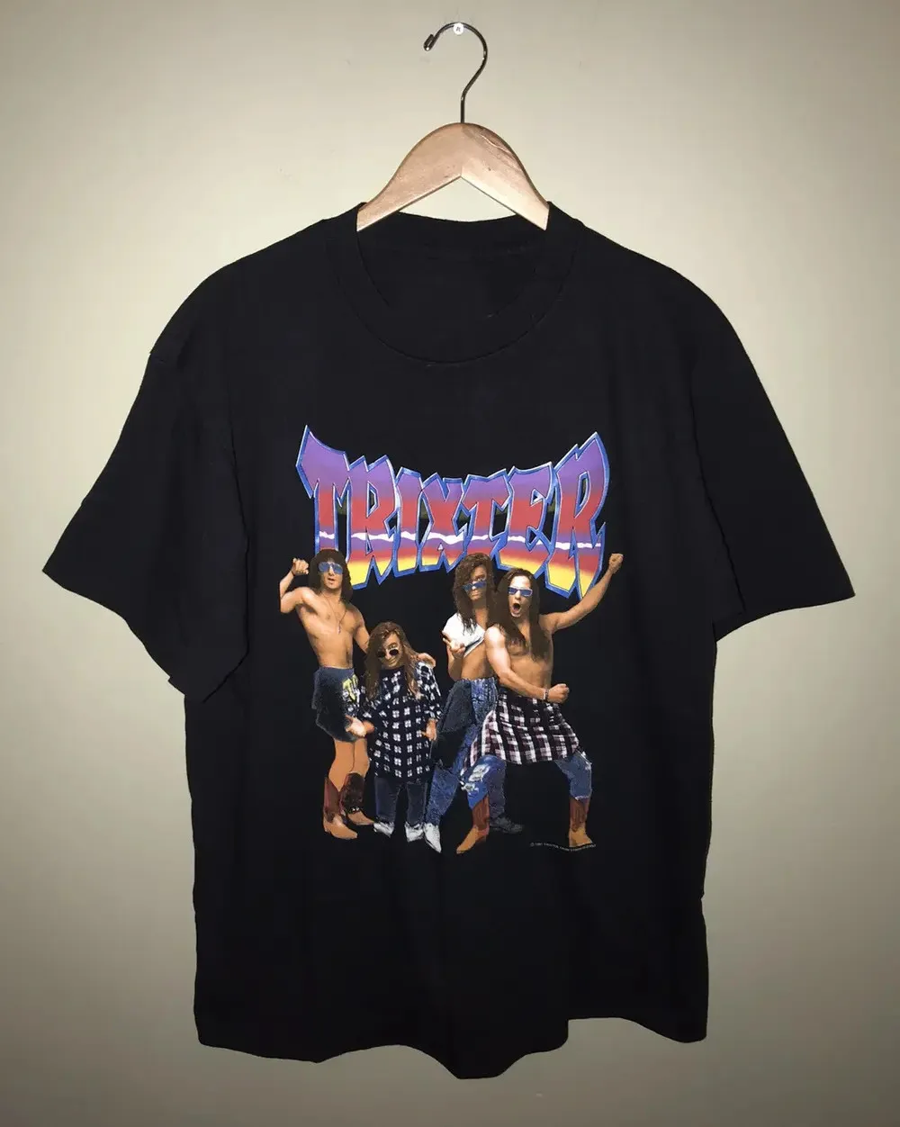 Camiseta VTG Trixter Band de los años 90, negra, todas las tallas, regalo para fanáticos AR1317