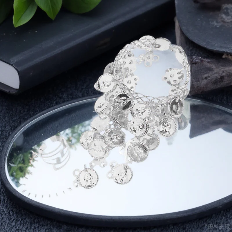 

2Pcs Dance Bracelet Belly Dance Elegant Coin Design Lightweight Comfortable Jewelry Wrist Decoration Performance Accessory