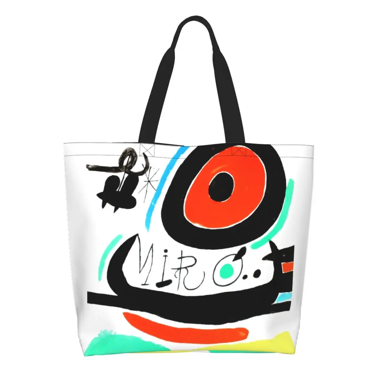 Joan Miro Abstract Art Groceries Shopping Tote Bag Women Custom Surrealism Canvas Shoulder Shopper Bags Big Capacity Handbags