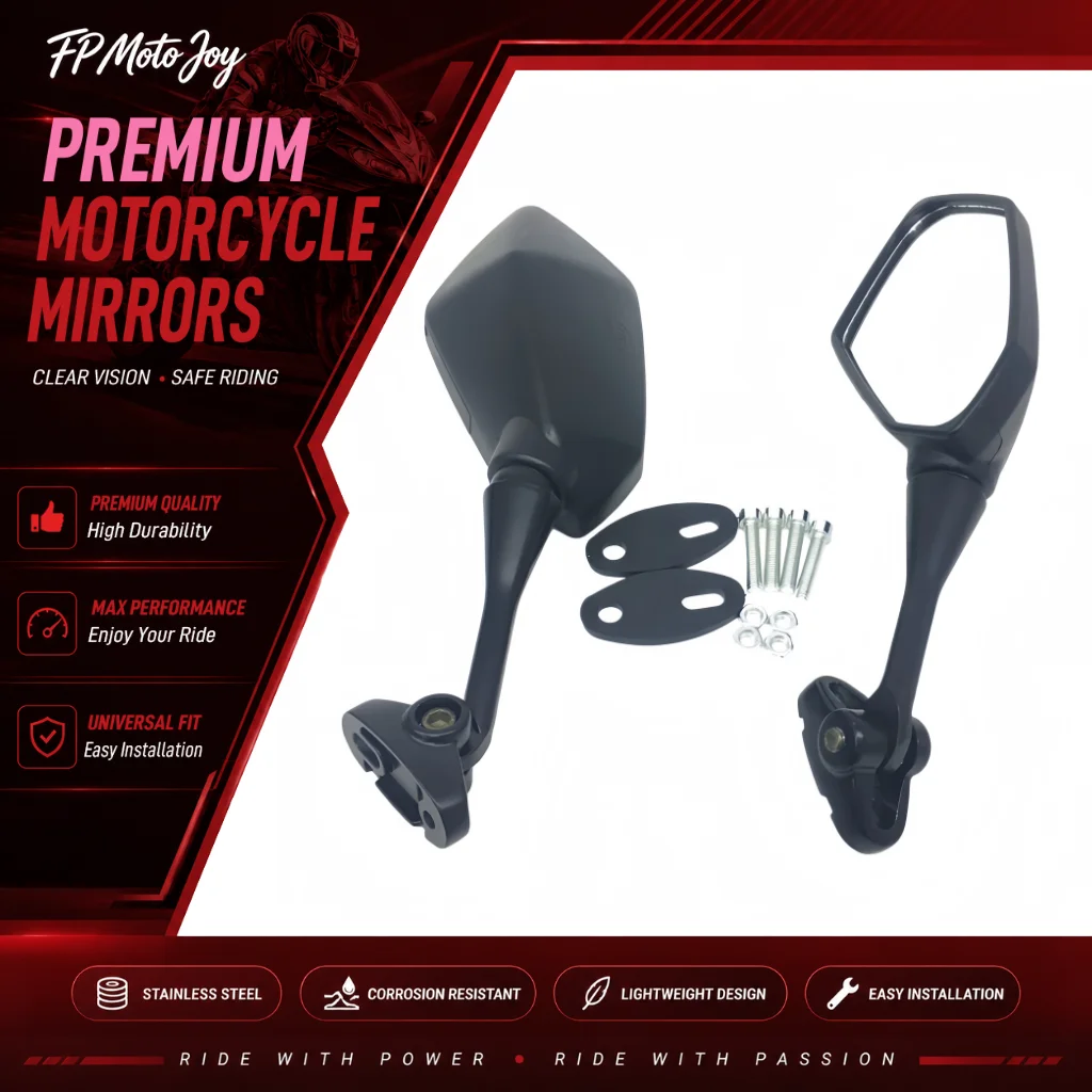 Motorcycle Side Rearview Mirrors Accessories Fit Honda CBR500R CBR400R CBR650R CBR600 CBR250 CBR1000RR Yamaha YZF R1 R3 R6 R7 R9