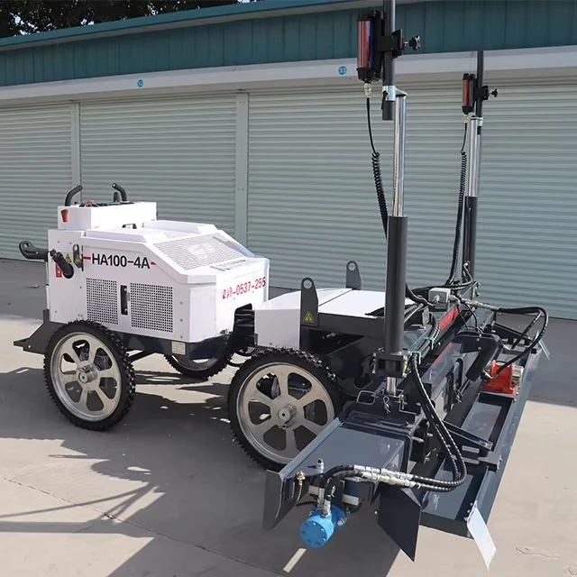 آلة تسوية الهزاز الخرساني الكهربائية مع محرك 24 حصان ومحرك بتصميم أربع عجلات كهربائية تهتز الطاقة الخرسانية