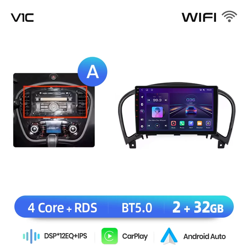 Junsun Qualcomm 8-Core 360 °   Panoramische Camera Draadloze CarPlay Android Auto Autoradio voor Nissan Juke YF15 2010-2014 GPS