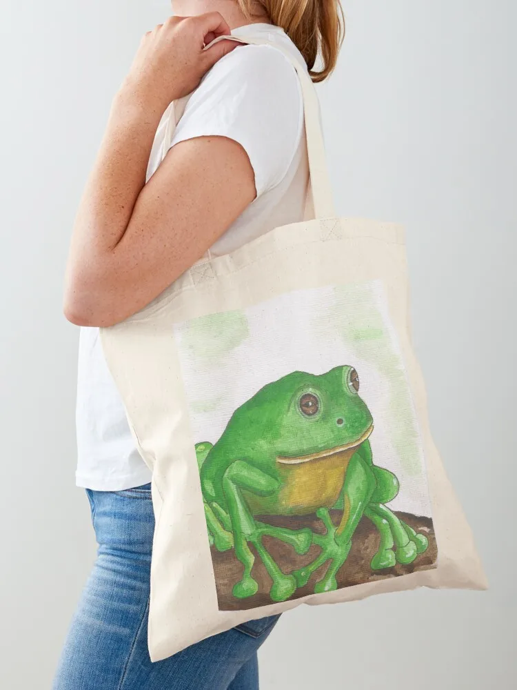 

Australian Green Tree Frog Tote Bag tote bag men's shoping bag Custom