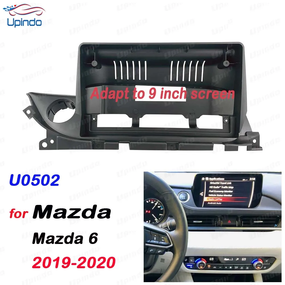 

Car Accessories 2 DIN 9 Inch Car Android Radio GPS MP5 Fascia Panel Frame for Mazda 6 2019-2020 ABS Installation Trim Kitt