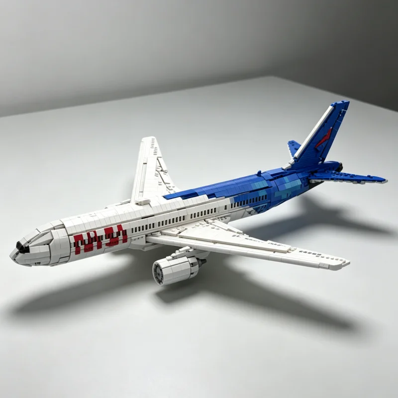 MOC Building Blocks Airborne Science Research Jet Science Mission Aircraft Model DIY Bricks Desktop Collectible Toy