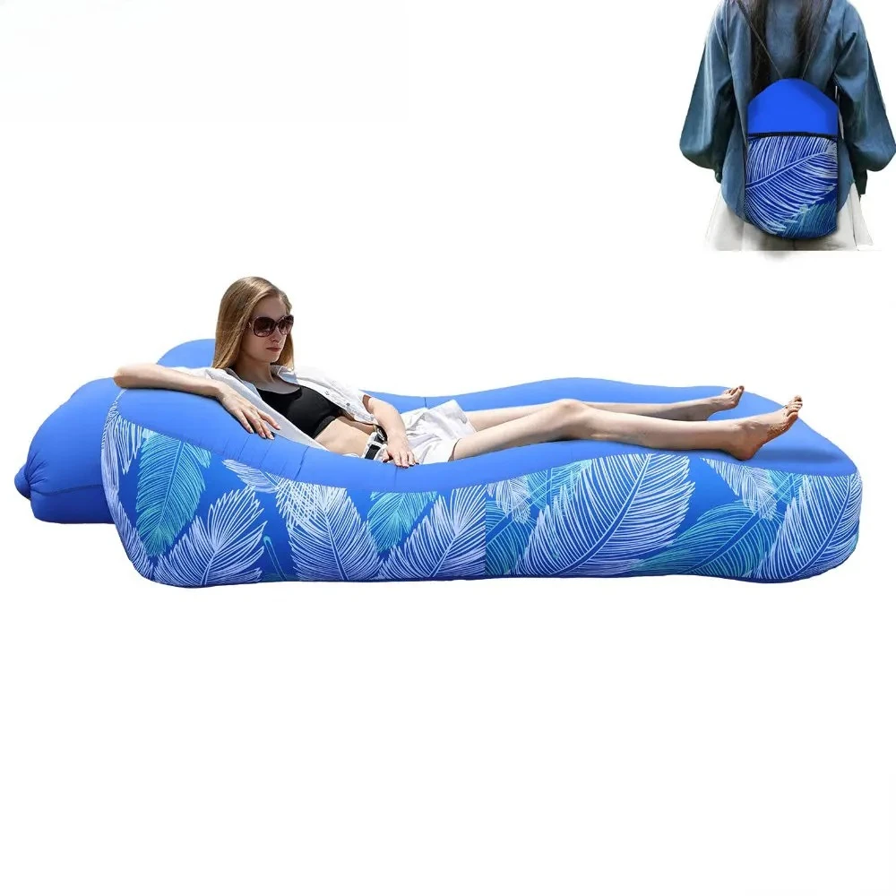 Inflatable Sofa Bed Swimming Pool Floating Raft Sac Beach Garden Outdoor Portable Folding Camping Chaise Lounge Recliner Pouf view 2