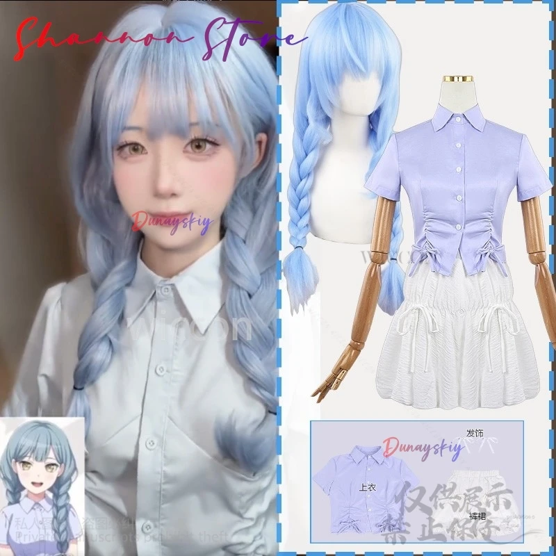 

Anime Ave Mujica Cosplay Togawa Sakiko Costume Preppy Style Jk Shirts Korean Fashion Lace Up Puff Sleeve Shirt Wigs Customized