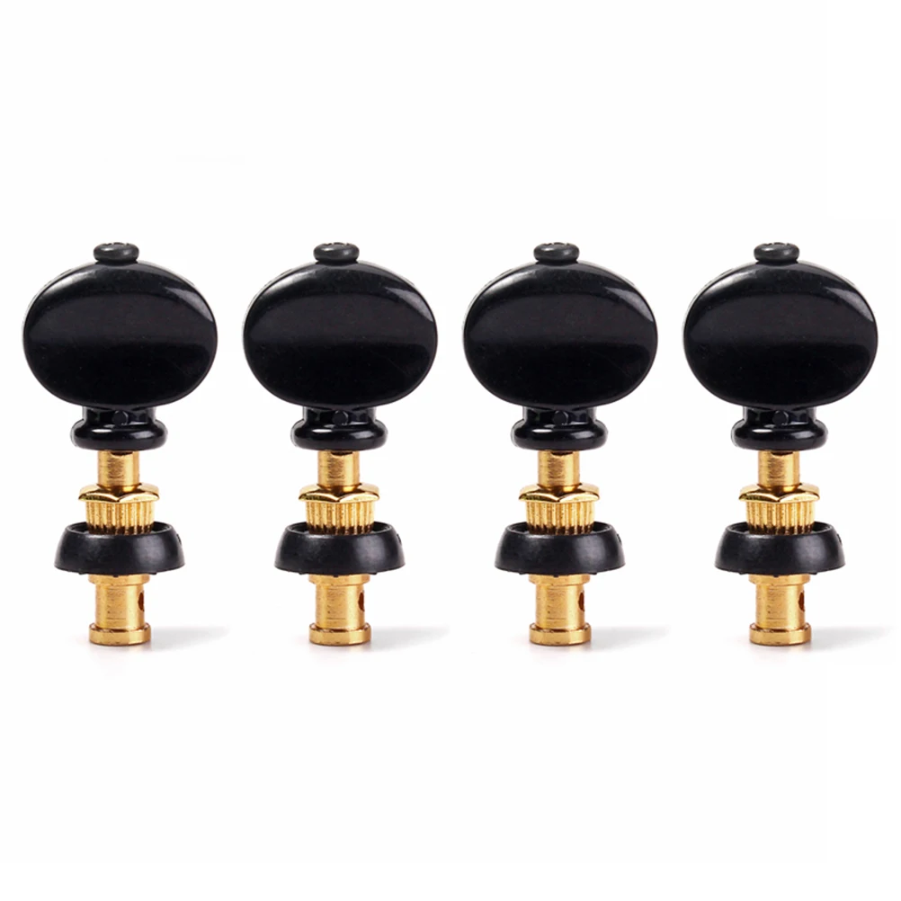 

4 Pcs Ukulele Tuner with Button Machine Black Friction Tuning Pegs Tuners Pin Machines Keys Special Edition
