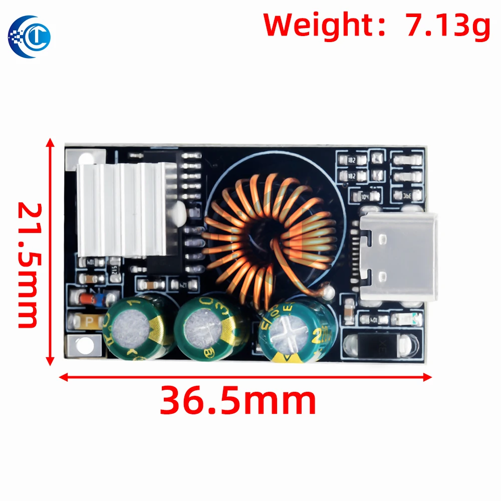 10-30V to 5V/9V iPhone Fast Charging Module - 24W QC3.0/PD Type-C Smart Protocol Detection Board