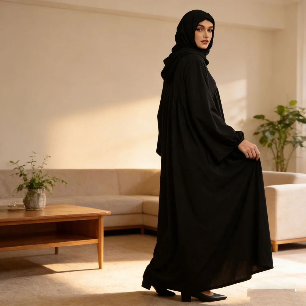 

Исламское платье-джеллаба для женщин, хиджаб, скромное платье-абайя, кафтан, марокканский кебайя, турецкий стиль, для молитвы