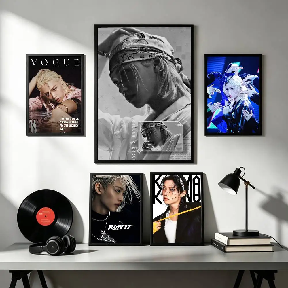 Felix Lee SKZ  Poster High Quality Dorm Living Room Aesthetic Wall Decoration Painting Stickers Gift