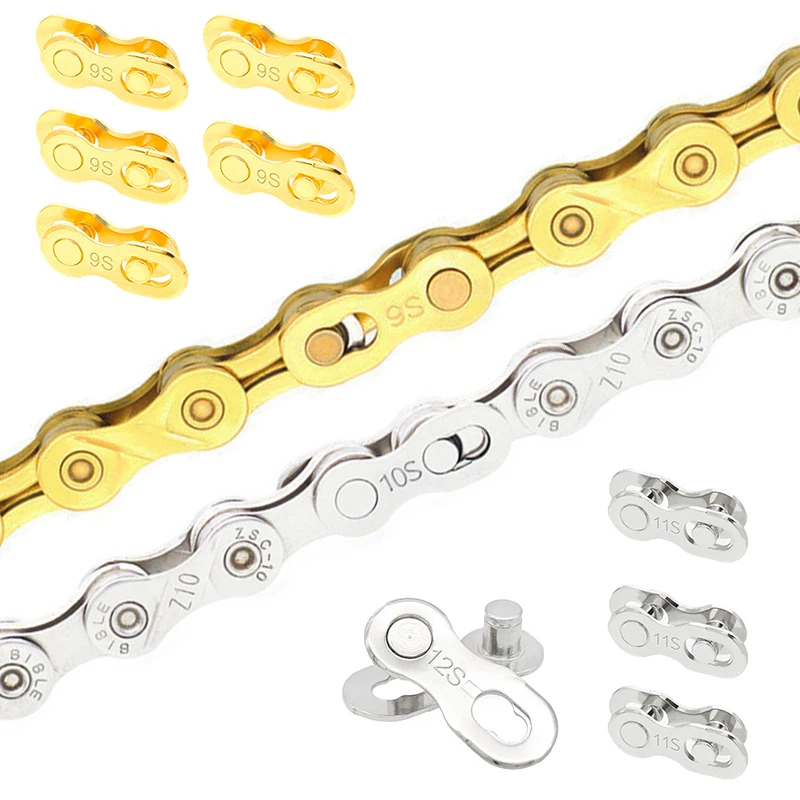 5Pair Bike Chain Quick Links Bicycle Chain Connector 12 Speed Bike Chain Magic Buttons Chain Link 6/7/8/9/10/11/12S Accessories