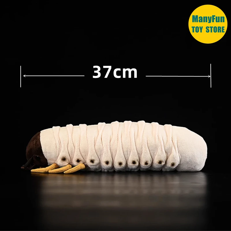 Grub Plush Toy High Fidelity Mealworm Plushie Maggot Peluche Lifelike Stuffed Animals Simulation Doll Kawai Toy Gifts