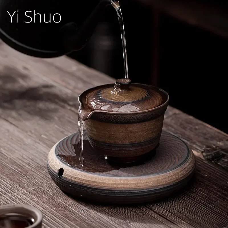 

Japanese Gilding Hanbo Pot Porcelain Kung Fu Tea Set Teapot Single Tureen Household Retro Stoneware Tea Making Device Gaiwan
