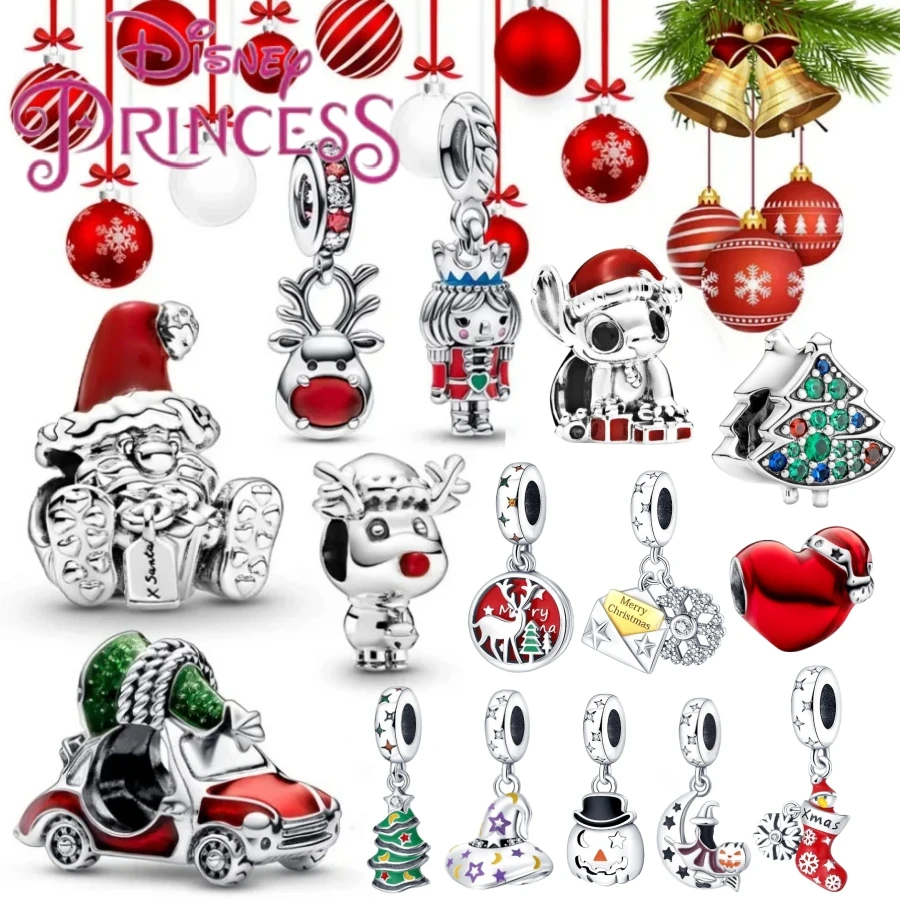 New Charm Christmas Snowman Charms Elk Tree Pendant Fit Original Pandora Bracelet Diy Charm Bead Women For Jewelry Gifts