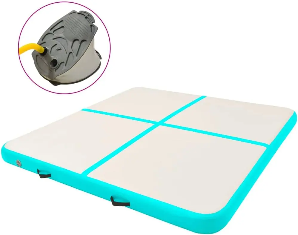 에어 트랙 풍선 에어 텀블 트랙 체육관 매트 풍선 바닥 매트 3x2x0.2m 풍선 체육관 트랙 가정용 전기 공기 펌프