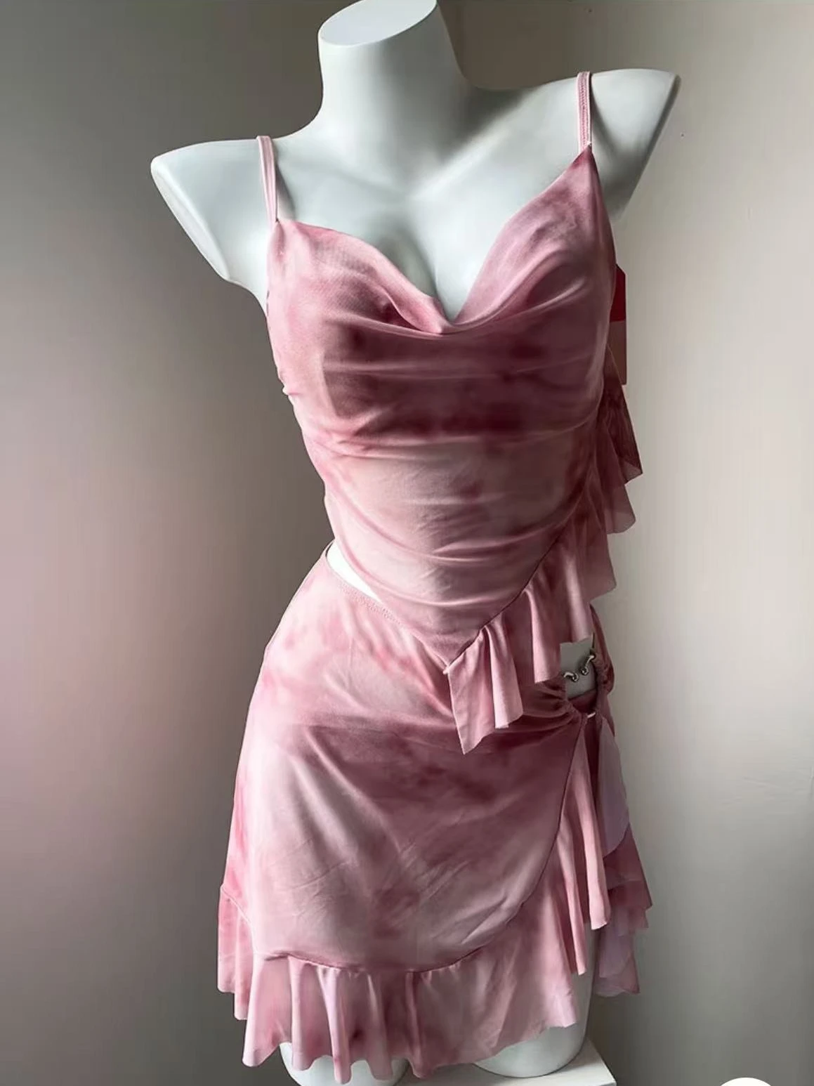 

Женский комплект бикини из 4 предметов с высокой талией, в стиле «фея», 2026 – модный принт, стильный купальник для пляжного отдыха, летней вечеринки, модный наряд