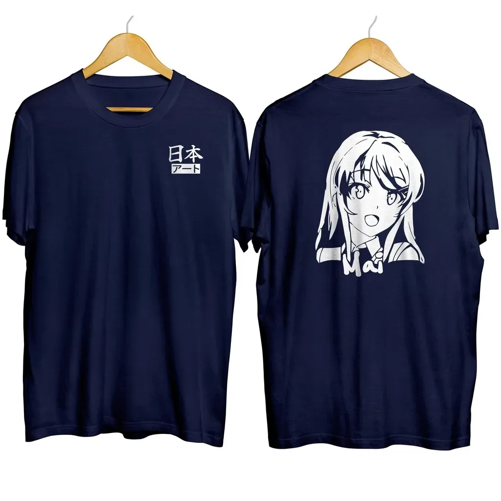 Rascal Does Not Dream of Bunny Girl Senpai Sakurajima Mai Anime Graphic Black Comfortable Fashion Women And Men T-Shirt