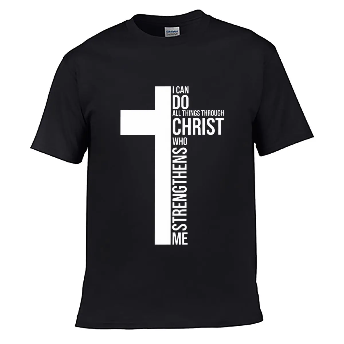Cross I Can Do All Things Through Christ Who Strengthens Me short-sleeved T-shirt