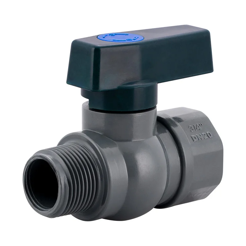 DN20 inner and outer ball valve 25mm 3/4PVC plastic water tank joint 6-point switch valve