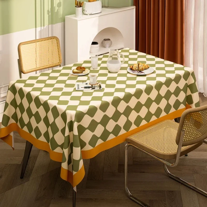 Rectangular Checkerboard Table Cloth, Student Dormitory Learning Tablecloth, Home Study Desk, Writing Pad, Small Fresh