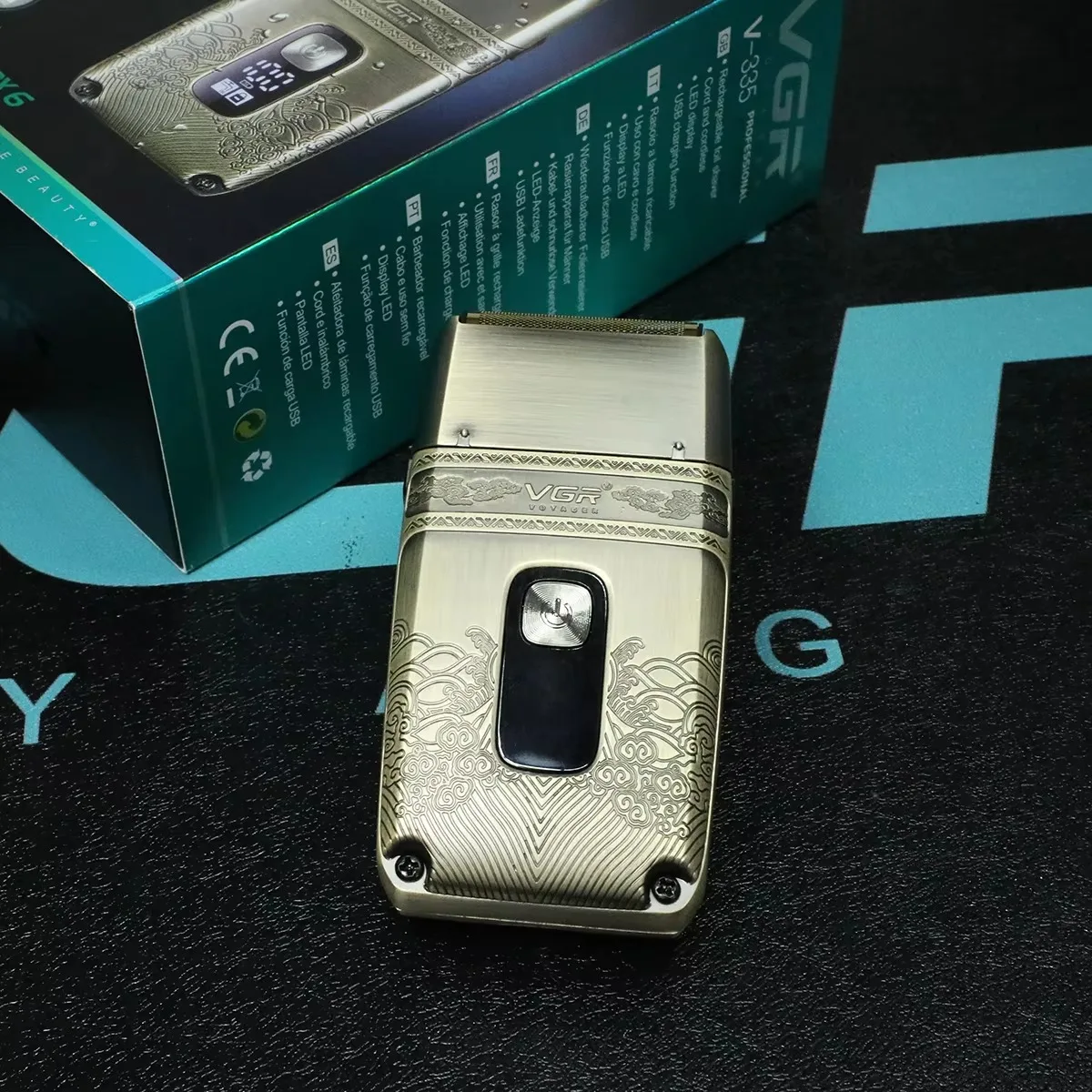 VGR Hair Trimmer Electric Razor Waterproof Beard Trimmer Reciprocating Beard Cutting Machine Metal Shaving Machine for Men V-335