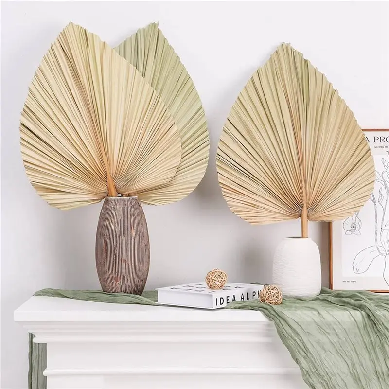 【CHRISTMAS 】24PCS Dried Palm Leaves Natural Dried Palm Fans,Large Palm Spear For Boho Wedding Decor,Tropical Palm Leaves S