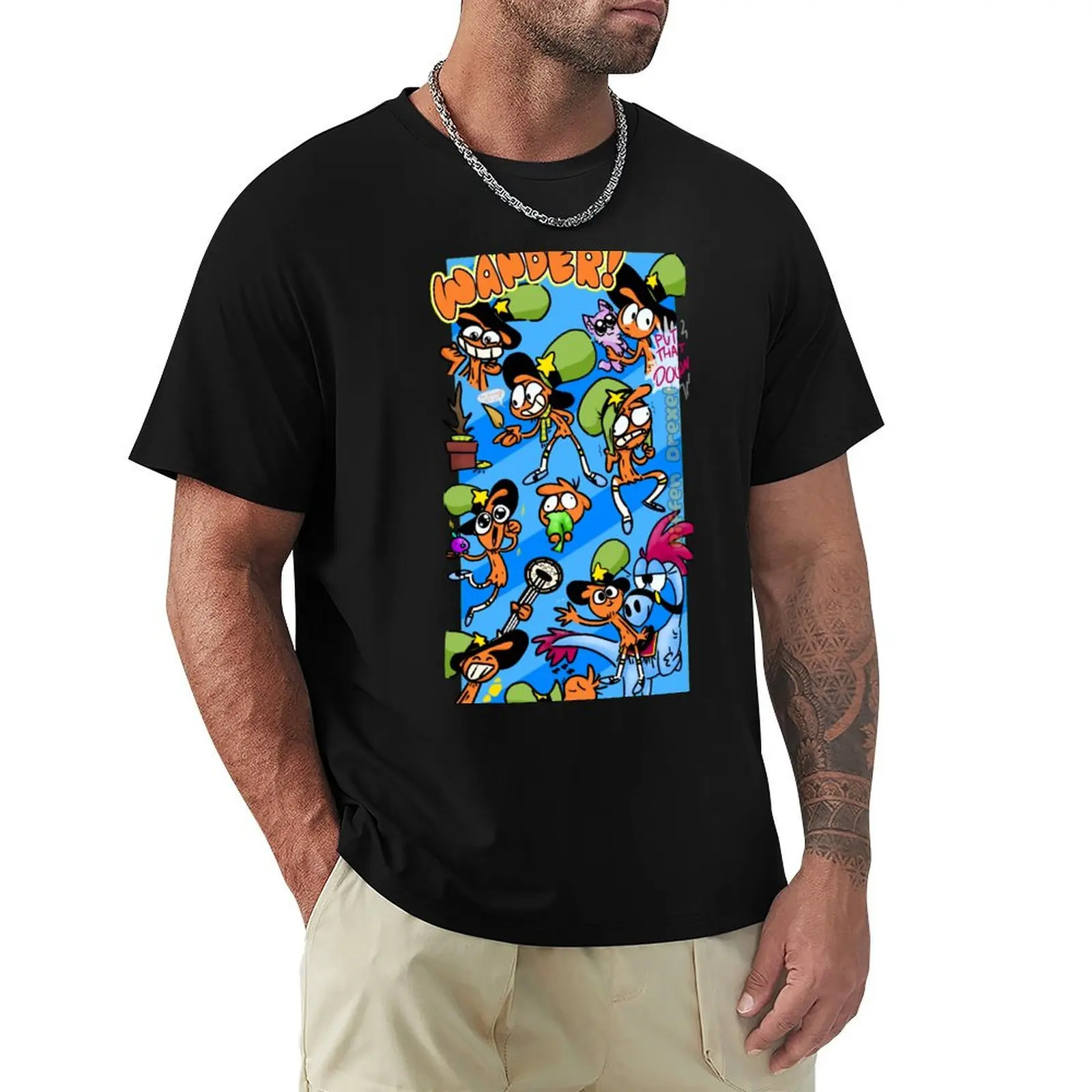 

Wander~! T-Shirt basketball graphic tees customs design your own black t-shirts for men