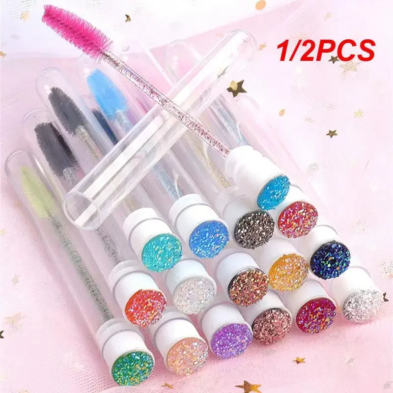 Reusable eyebrow brush tube disposable Crystal MakeUp brushes Eyelash Extension replaceable Mascara Wands tools