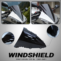 YZF-R6 Front Windscreen For YAMAHA YZF-R6 YZF R6 Motorcycle Windshield Double Bubble Wind Windshield Deflector Fairing 2003-2009