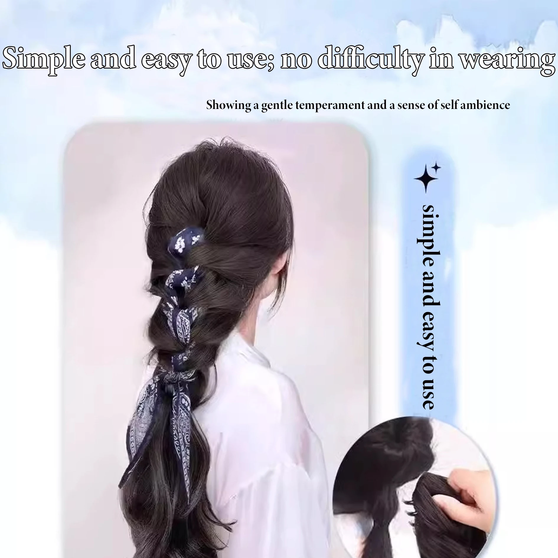 synthesize Wigs  children, vintage french cashew nuts, floral hair bands, braids, grips, twist braids, fluffy natural ponytail