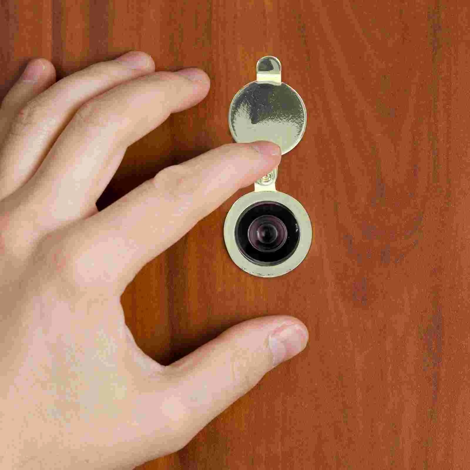 2 Pcs Cat Eye Back Cover Piece Interior Doors Home Video Decor Peephole Camera Camcorder