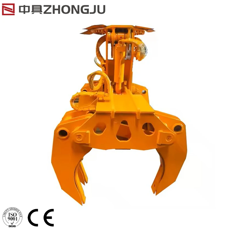 Construction Machinery Hydraulic Rotating Pipe Grapples Pole Grab of Excavator Attachment