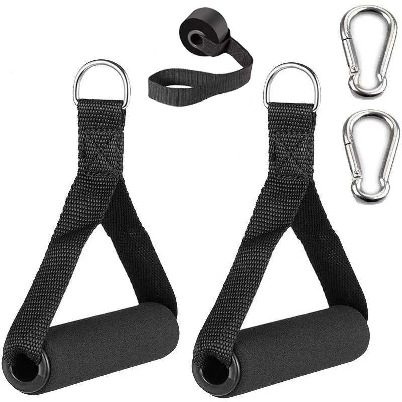 Bandas de resistencia para gimnasio, accesorios, manijas, agarre antideslizante, correas de nailon fuertes, máquina de Cable resistente para Fitness, equipo de entrenamiento
