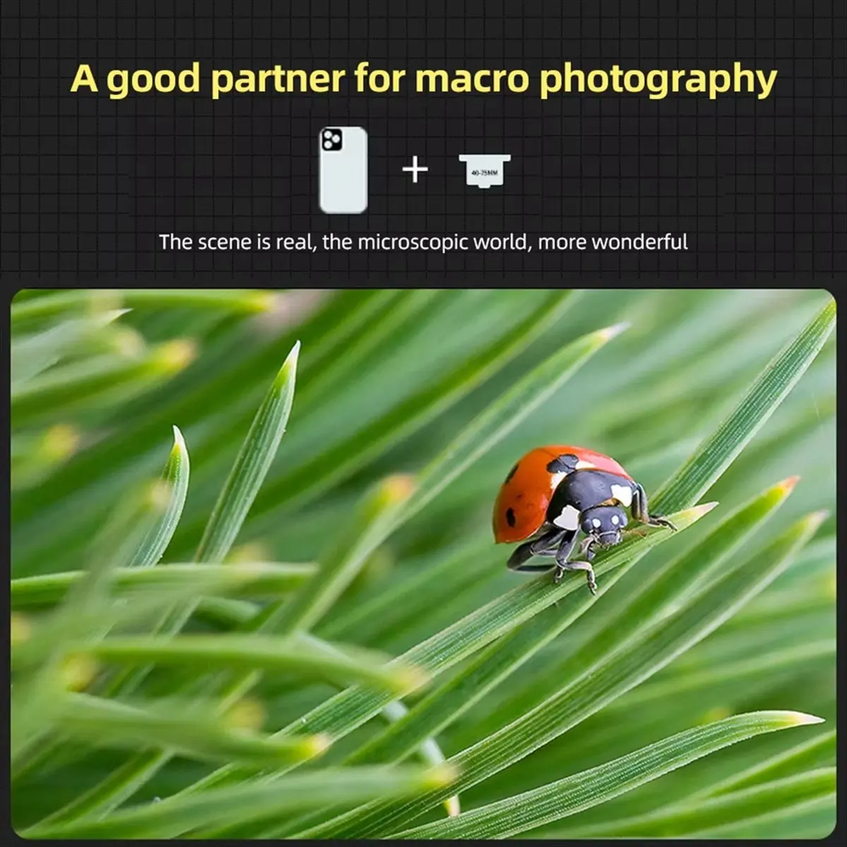 เลนส์กล้องโทรศัพท์ 4K UHD 10X เลนส์มาโครอเนกประสงค์สำหรับสมาร์ทโฟน พร้อมคลิปหนีบโทรศัพท์