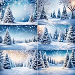 MOON.QG Christmas Winter Snow Scenery Backdrops Photography Child Home Party Photozone Backgrounds Photo Studio Shooting Props