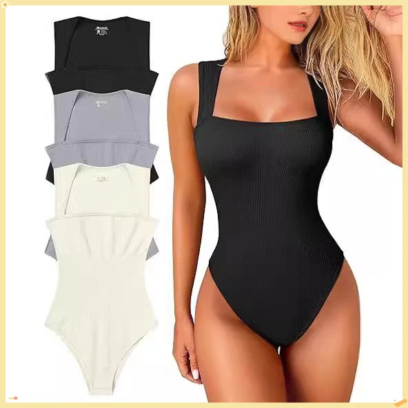 

2025 Hot Women's Wide Strap Bodysuit Shapewear - Tummy Control Seamless Thong Tank, Sculpting Body Shaper for All-Day Comfort