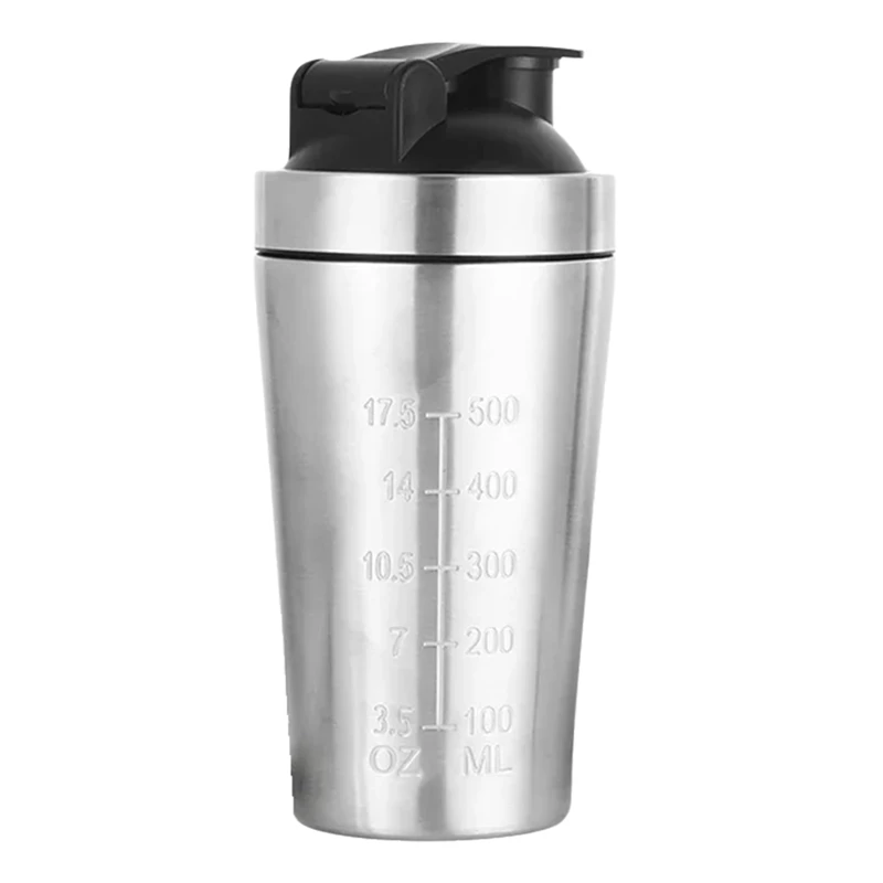 Stainless Steel Fitness Water Cup Shaker Cup Leak-Proof Water Bottle